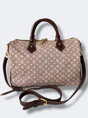 Louis Vuitton Burgundy Idylle Speedy Bandolier 30 Monogram Bag